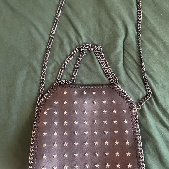 Studded Black Chain Shoulder Bag - Picture 2 of 4